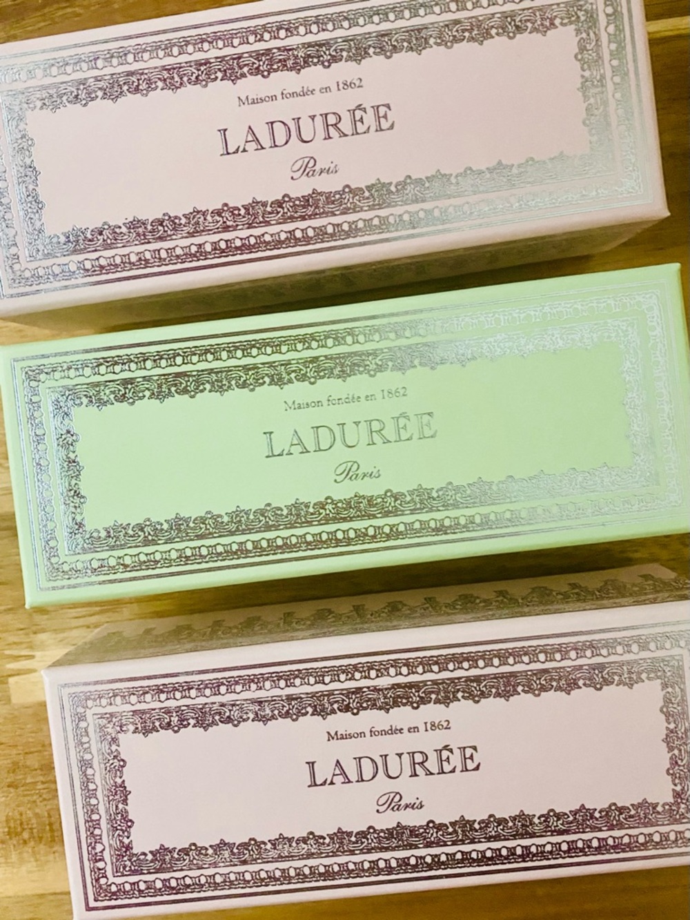 Laduree Boxes Lot 3 Empty Mini Laduree Boxes Pink Mint Green Laduree Boxes